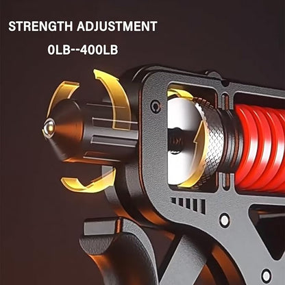 CAPTAIN Adjustable 10–400 lb Electronic Grip Strength Trainer – Alloy Frame, Titanium-Plated Steel, TPR Non-Slip Handles