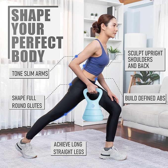 Adjustable Kettlebell, 5lb 9lb 15lb Kettlebell Weights Set, Ergonomic Design & Wide-Handle for Home Gym, Full-Body Workouts Strength Training and Weight Loss, Good for Men Women & Beginners