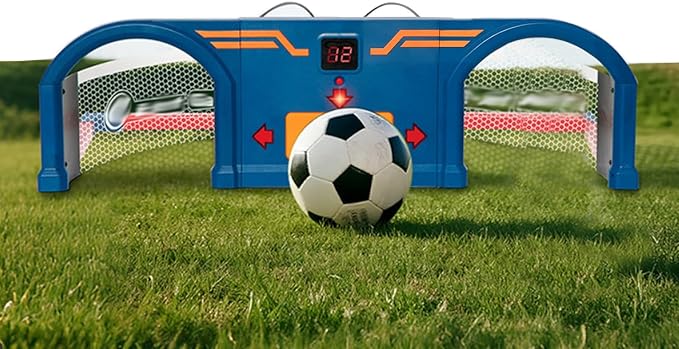 Automatic Training Football Reaction Machine, Great Fitness Duo for Parents Children, Lights-Up Rhythm Kicking, Suitable for Indoor and Outdoor Soccer.(A,80.5 * 42 * 23cm)