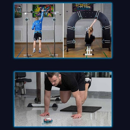 Agility Training Light, Smart Reaction Lights with Counting and Timing Function, Four-Color Strobe Change and 26 Gear Frequency Adjustable, for Speed Physical Training, Fitness, Sports