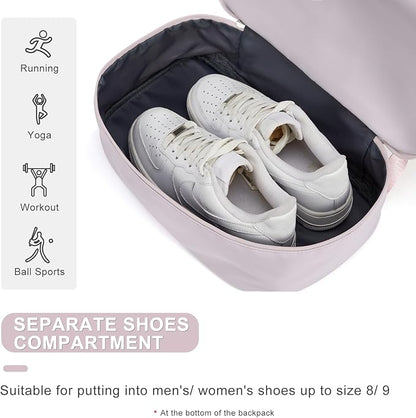 coofay Gym Backpack For Women Waterproof Backpack With Shoe Compartment Lightweight Travel Backpack Sports Backpacks Small Gym Bag