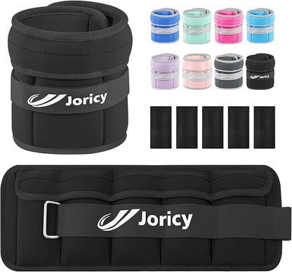 Adjustable Ankle Weights for Women Men 1/2/3/4/5/6/8/10/12/20 LBS 1 Pair Wrist Leg Arm Weights with Removable Weight Strength Training Weight for Walking Running Fitness Physical Therapy
