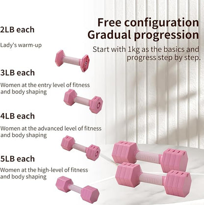 Shaking Weight Adjustable Dumbbell Set 22-66 lbs,Weight for Full Body Workout, Home Gym Equipment for Men & Women, Adjustable Weight for Arm & Core Training, Chest Exercise Equipment Fitness Dumbbells