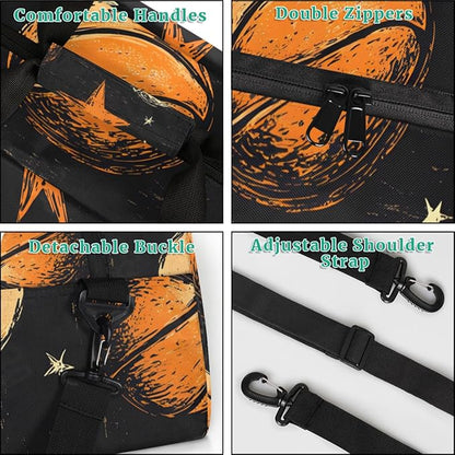 Personalized Basketball Gym Duffel Bags for Kids Boys with Custom Name Sport Training Travel Bags for Overnight Weekender