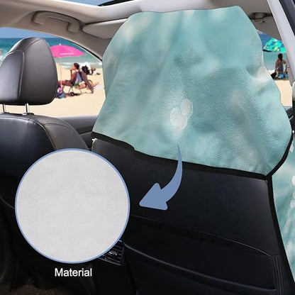 Bulopur Beach Starfish Shell Car Seat Towel Cover After Gym Workout Beach Swimming Sweating Car Seat Cover Fits for Cars SUV Sedan Truck Front Seats