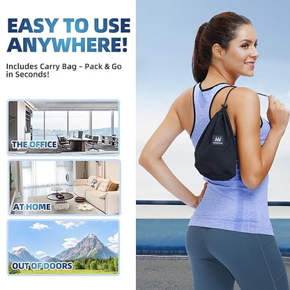 Foot and Calf Stretcher Stretching Strap For Plantar Fasciitis, Heel Spurs, Foot Drop, Achilles Tendonitis & Hamstring. Yoga & Leg Stretch Strap. (Blue)