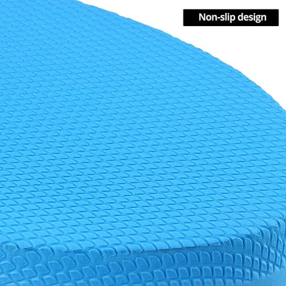 QWORK Stability Trainer Pad - Blue Foam Balance Exercise Cushion for Therapy, Yoga, Pilates, and Fitness - Supports Ankle Stability