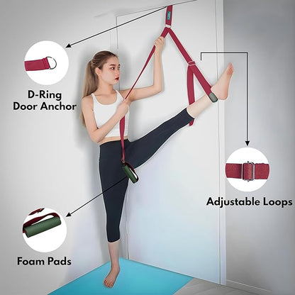 Stretching Straps for Flexibility, Balance, and Leg Stretching – Multiple Styles for Yoga, Ballet, Dance, Gymnastics & Physical Therapy
