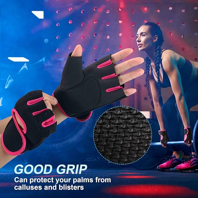 Geyoga 3 Pairs Breathable Workout Gloves, Weight Lifting Exercise Gloves Fitness Gym Glove for Weight Lifting Cycling Fishing Fitness Gym Training Workout, M Size for Men Women