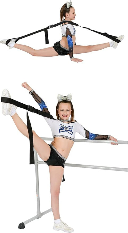 Si-Stretcher Stretching and Flexibility aid for Martial Artists, Dancers, Gymnasts, Cheerleaders, Physical Therapy, Yoga, Pilates & Athletes A Comfortable Stretching Band/Strap