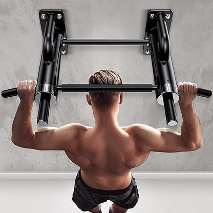 Wall Mounted Pull-Up Bar, Multi-Function Home Fitness Equipment Bar, Core Strength Training Equipment with Handles