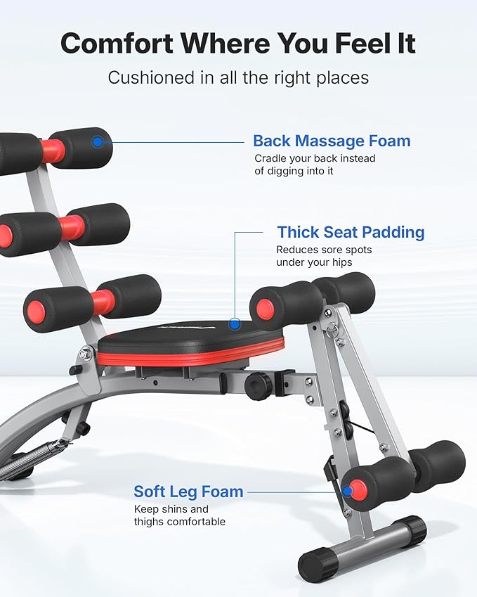 MERACH Ab Machine, Multi-Functional Adjustable Ab Trainer, Ab Workout Bench for Home Gym, Sit Up Machine for Abdominal, Exercise Chair for Full Body Workout