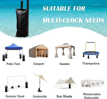 32 Pack (Upgrade) SANWAY Sand Bags for Canopy Weights(Unfilled)-Portable and Durable to Secure Tents, Canopies, and Umbrellas at Outdoor Events (Black, 896 LBS(No Handle))