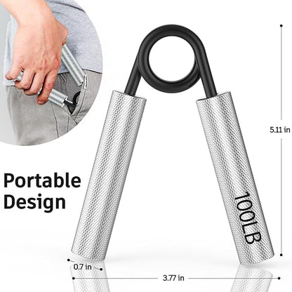 Grip Strength Trainer 6 Pack,50LB-300LB Metal Hand Grip Strengthener,Non-Slip Heavy-Duty Forearm Exerciser,Hand Gripper for Muscle Building and Hand Rehabilitation Exercising