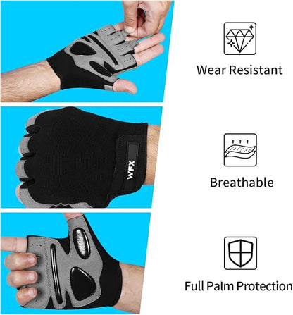 Gym Gloves Training Weight Lifting Gloves for Men Women Wrist Support Padded Extra Grip Palm Protection Fitness Workout Gloves Cycling,Hanging,Pull ups,Breathable