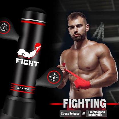 Upgraded Heavy Freestanding Punching Bag for Adults Teens, 70” Standing Punching Bag Kicking Bag Heavy Bag, Women Men Kickboxing Bags for Training MMA Fitness Home Gym
