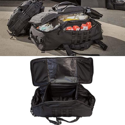 Travel Duffle Bag Backpack for Men - Large Tactical Bags Weekender Gym Bag for Overnight Traveling Military Workout Deployment Sports (Black, 45L)