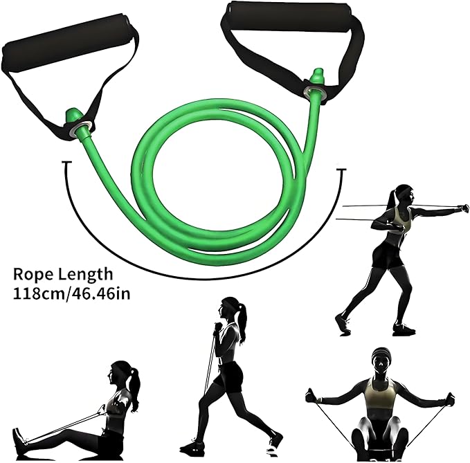 Premium Exercise Bands Resistance Bands Set with Handles & Door Anchor - Perfect Stretch Rope for Home Workouts, Ideal for Fitness Enthusiasts & Home Gym