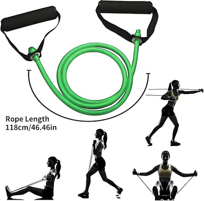 Premium Exercise Bands Resistance Bands Set with Handles & Door Anchor - Perfect Stretch Rope for Home Workouts, Ideal for Fitness Enthusiasts & Home Gym