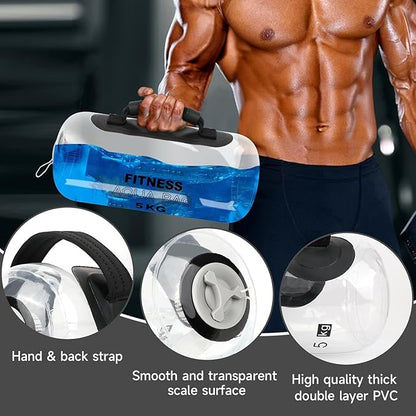 5kg Fitness Weight Water Bag, Adjustable Water-Infused Training Bag, Ideal for Weightlifting and Strength Training - with Air Pump