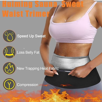 huiming Sauna Suit Waist Trimmer for Women Waist Trainer sweat band for stomach Belt Lower Belly Plus Size