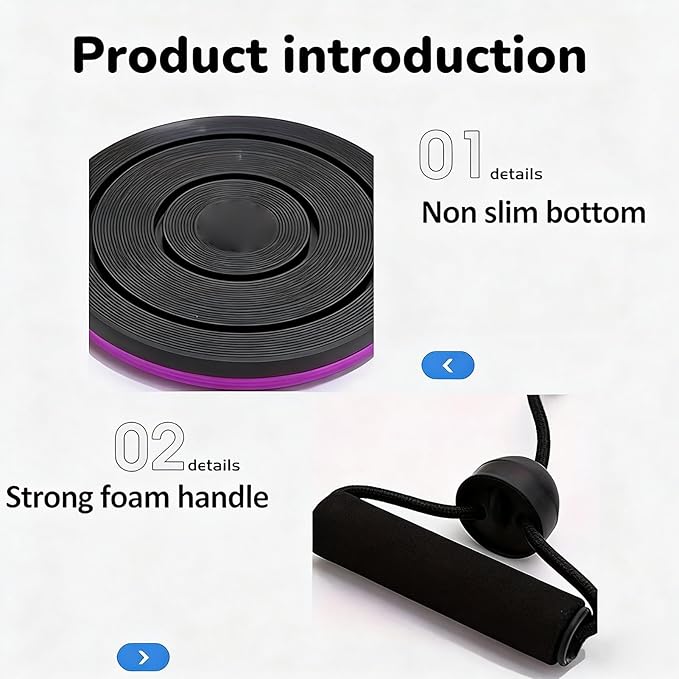 Waist Sculptor with Arm Bands, Non-Slip & Stable Design, 25cm, Waist Twïster Machine, 360° Wäist Trimmers, Balance & Core Training Tool, for Home Gym, Pilates, Yoga, Office Exercise