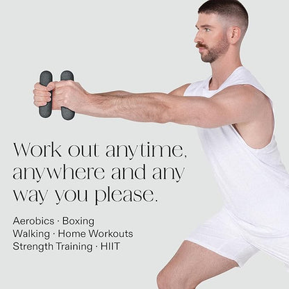 Bala Bars Dumbbell Set for Women & Men - Set of 2 Bars Designed for Walking, Strength Training, HIIT, Boxing & Aerobics - Hand Weights for Working Out at Home