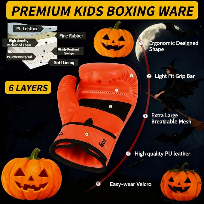 Upgrade Kids Boxing Gloves for 3-8 Year Boys and Girls, Toddler Boxing Gloves for Kids Training, Boxing Gloves Kid Sparring for Punching Bag, Kickboxing, Muay Thai, MMA