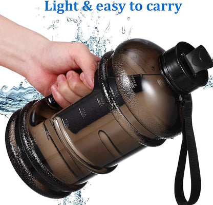 Portable Water Bottle for Fitness 73oz Large Capacity Sports Water Jug with Black Cap Gym Outdoor Hydration Bottle