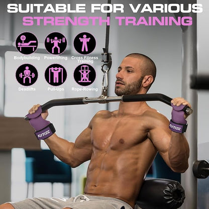Lifting Straps, Weight Lifting Wrist Wraps for Weightlifting, Heavy Powerlifting, Deadlifts, Rows, Pull Ups, Adjustable Neoprene Padded Gym Workout Strength Training Wrist Hooks for Men/Women