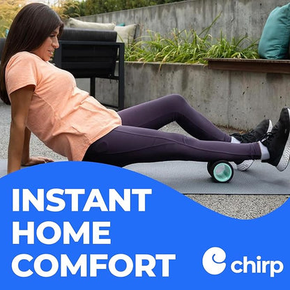 Chirp Wheel Foam Roller – Targeted Back & Neck Relief, Lumbar Spine Stretcher, Spinal Decompression Back Stretcher, Massage Roller with Density Foam for Physical Therapy, Supports 500lbs, 4-Inch Mint
