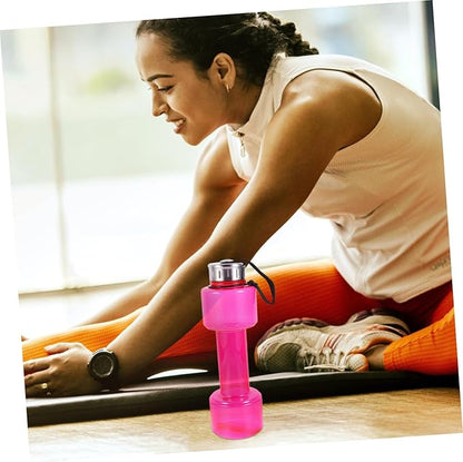 Hemoton Dumbbell Style Athletic Water Bottle 750ml Petg Leak-proof Large Capacity Fitness Water Kettle for Gym and Outdoor Use Random Color