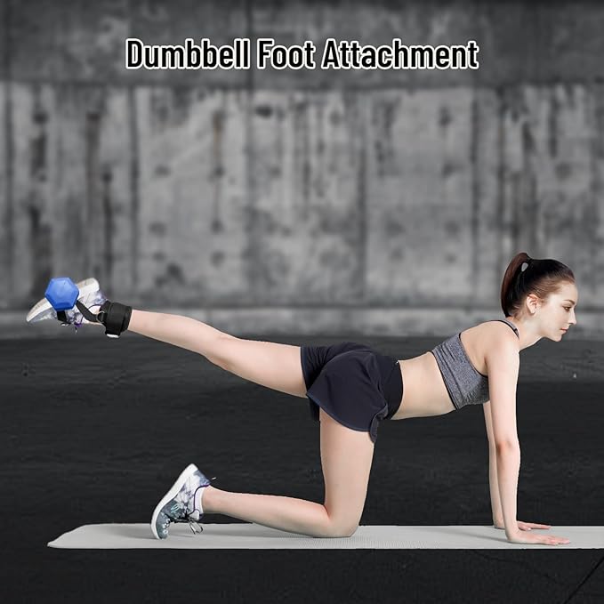 Dumbbell Foot Attachment for Leg Workout, Extension Monkey Foot Dumbbell Attachment Straps for Gym Trainer and Beginners Dumbbell Ankle Strap for Fitness Training