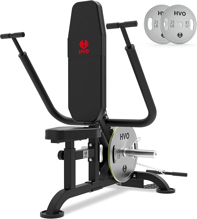 HVO Seated Dip Machine Tricep: Dip Machine Exercise for Biceps Plate Loaded Home Gym Strength Training Equipment