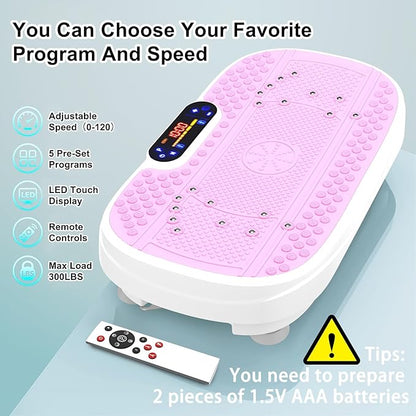 Vibration Plate Exercise Machine Whole Body Workout Vibration Fitness Platform for Home Fitness with Remote Control