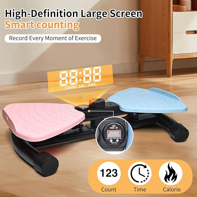 Ab Twister Trainer – Smart LED Digital Monitor, 330LBS Capacity, 20dB Ultra-Quiet Waist Twister Machine, Anti-Slip Home Gym Equipment for Women & Men, Belly Fat Workout Tool for Core Fitness