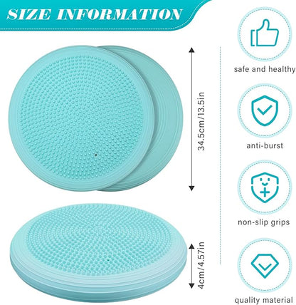 Libima 8 Pcs Wiggle Seat Inflated Wobble Cushion Sensory Seat Flexible Balance Board Balance Disc for Men Women Physical Exercise Improving Posture Home Office