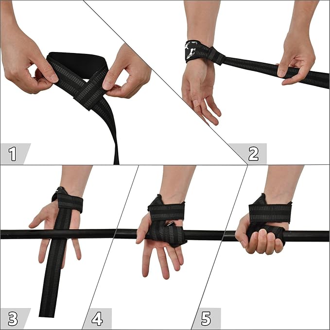 CEBUGI Cow Print Lifting Straps 26.97 * 1.57in Wrist Straps for Weightlifting with Neoprene Padded Exercise Straps for Bodybuilding Powerlifting Strength Training