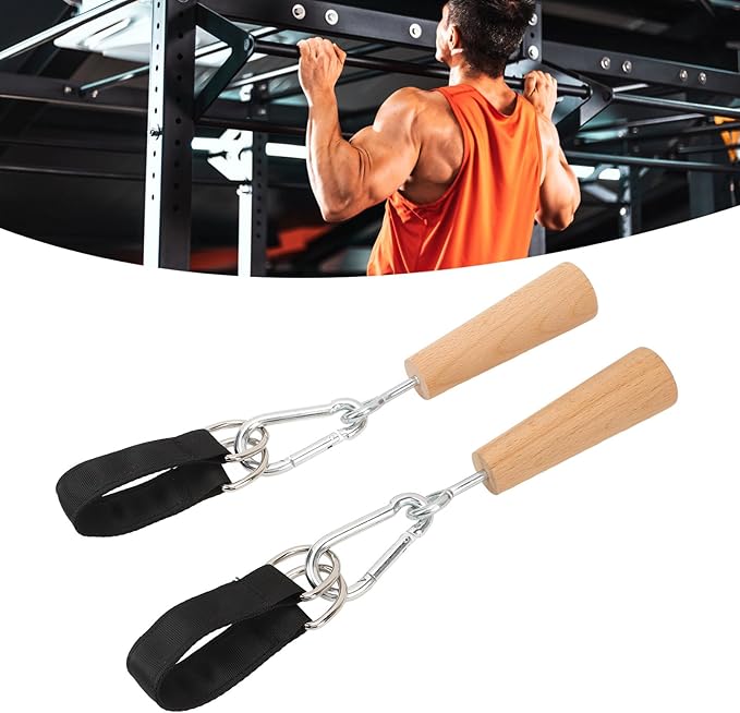 Wooden Pull Up Grips,Hand Grips Strength Trainer Exerciser Pull Up Fitness Accessories for Bouldering,Kettlebells,Workout