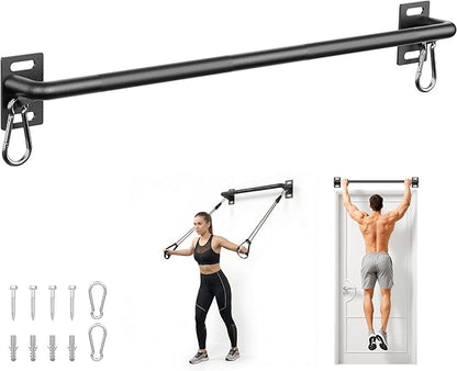 Pull Up Bar for Doorway and Wall Mount - Chin Up Bars for Home Gym, 36‘’/52‘’ in Upper Body Workout Equipment with 500 lbs Capacity, Portable Thickened Steel Construction, Joist Mounted