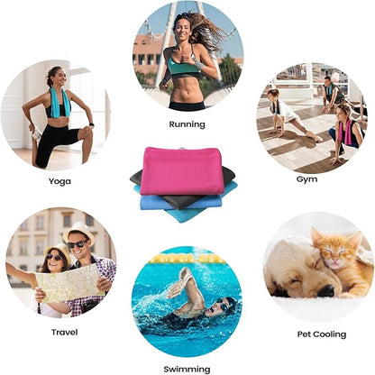 Clothirily Cooling Towels (40"x12"), Breathable Cooling Towels for Neck and Face, Men & Women Workout Towel for Hot Weather, Sweat Towel for Gym Yoga, Camping, Fitness, Running, Traveling, 6 Pack