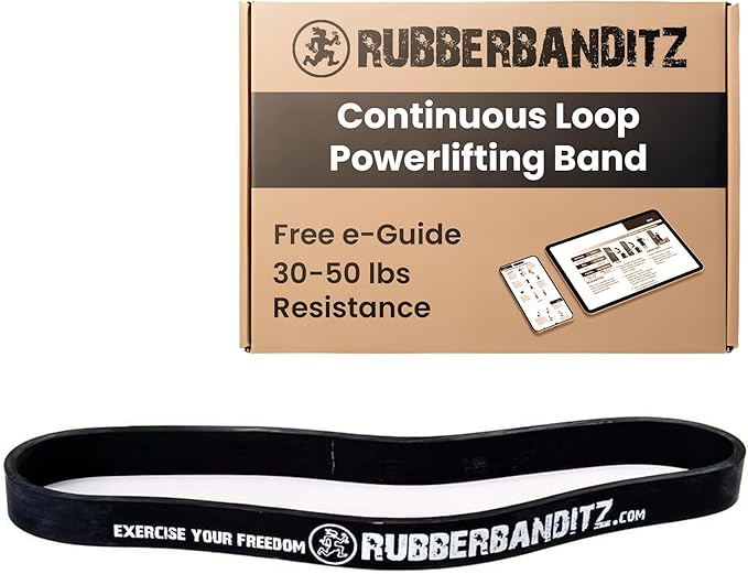 Rubberbanditz 12 inch Continuous Loop Powerlifting Band - 5-150 lbs