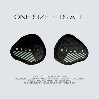 PICSIL - Fitness Grips Pads | Alternative to Gym Gloves | Strong Neoprene Grip for Weightlifting & Cross Training | Suitable for Men & Women | Design for Dumbbells and Pull Ups | One Size |