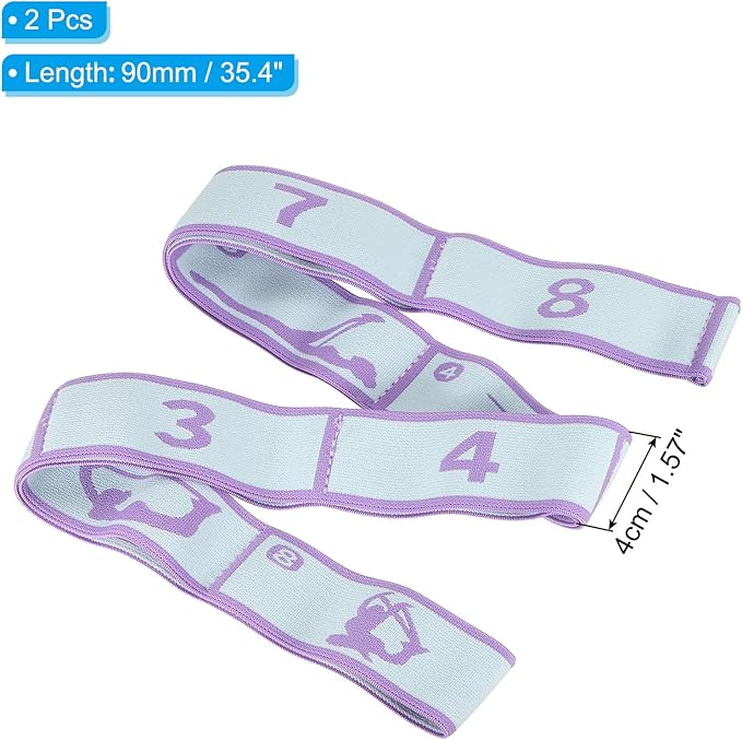 PATIKIL Exercise Bands, Yoga Stretching Strap Latin Elastic Bands for Physical Dance Stretch Pilates Resistance Bands