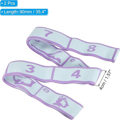 PATIKIL Exercise Bands, Yoga Stretching Strap Latin Elastic Bands for Physical Dance Stretch Pilates Resistance Bands