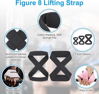 PATIKIL Figure Lifting Strap, Weightlifting Wrist Wraps Dead Lift Padded Grips for Fitness Power Strength Training