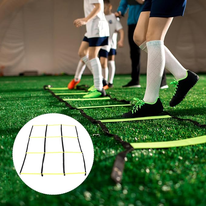 Beaupretty Agility Ladder Football Training Equipment Foldable Speed Agility Ladder with Soft Rungs for Soccer Footwork and Fitness Drills for Speed and Coordination Training