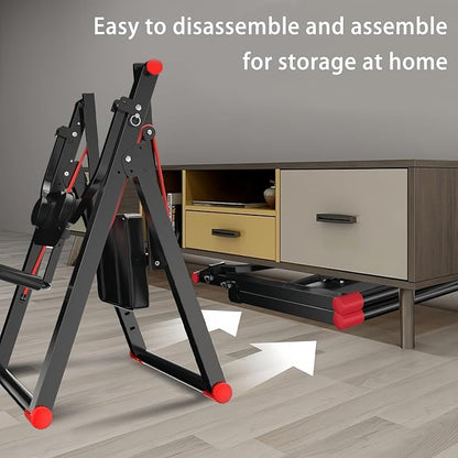 Vicamy Foldable Ab Machine for Home, No-Track Silent Exercise, Adjustable Resistance, Full Body Workout Equipment,Ab Machine for Stomach Workout & Home Gym