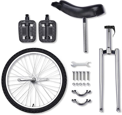 AW 16/18/20/24 Inch Wheel Outdoor Unicycle Adjustable Seat Exercise Bicycle Fit Adults Kids Outdoor Sports Fitness Exercise, for Choice