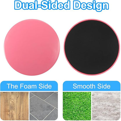 PATIKIL Core Sliders for Working Out, Dual Sided Exercise Sliders Fitness Workout Discs Strength Slides Discs for Gym Carpet Hardwood Floor